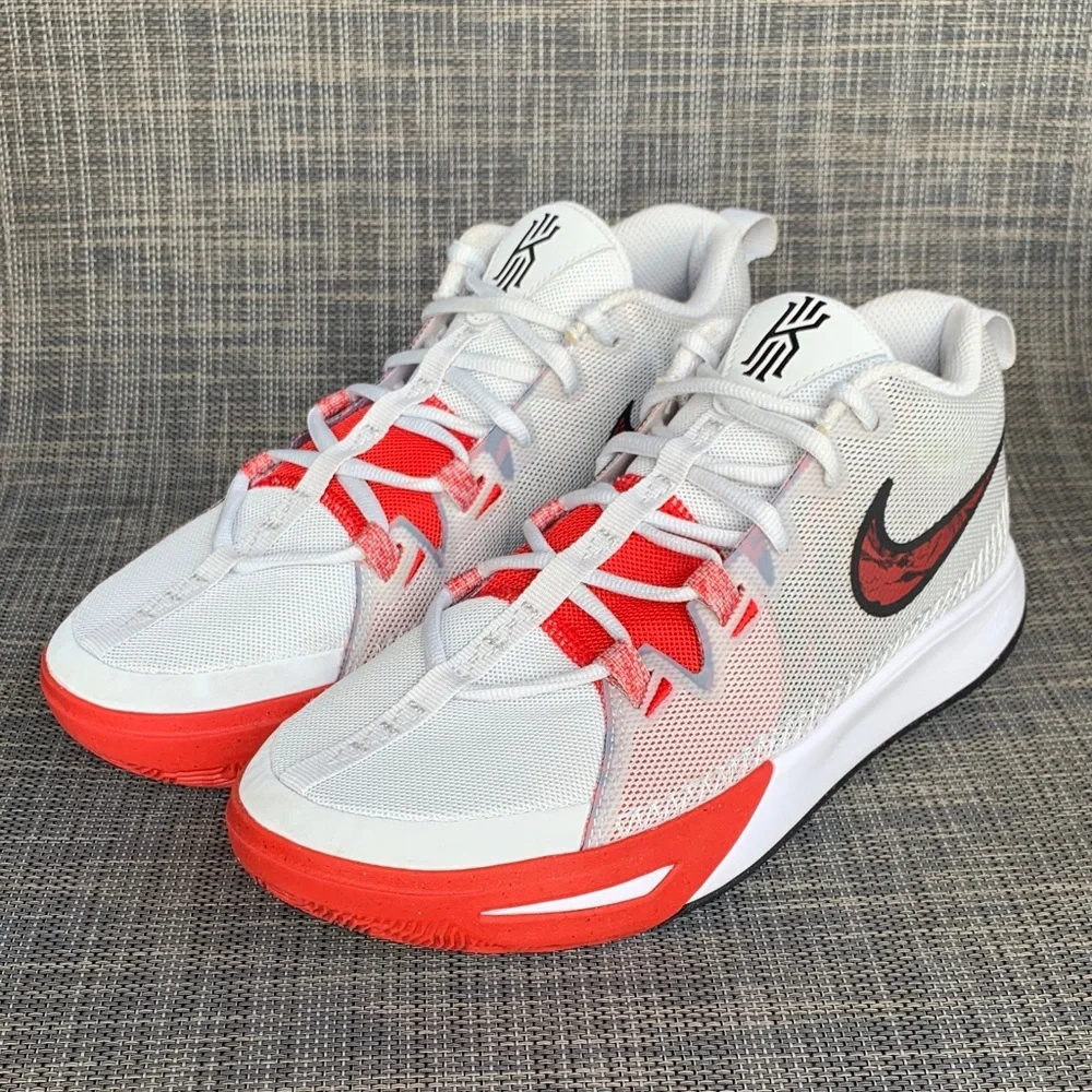 Nike Kyrie Flytrap 6 Basketball Sneakers in Wolf Grey/Red/Black Youth size 6.5